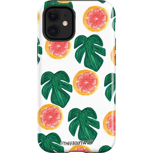 Bouffants and Broken Hearts Tropical Leaves and Citrus iPhone 12 Mini Impact Case