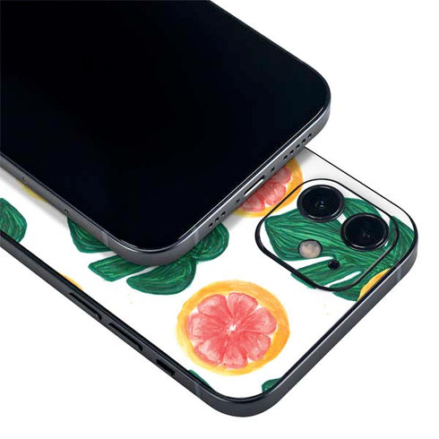 Bouffants and Broken Hearts Tropical Leaves and Citrus iPhone 12 Mini Skin