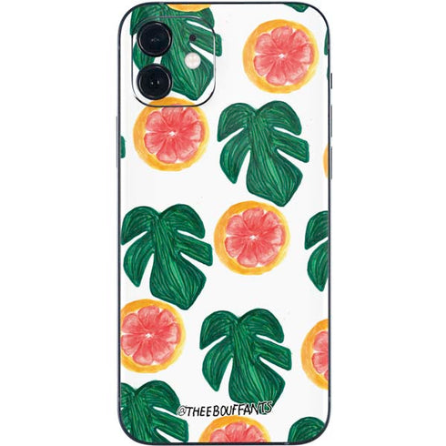 Bouffants and Broken Hearts Tropical Leaves and Citrus iPhone 12 Skin