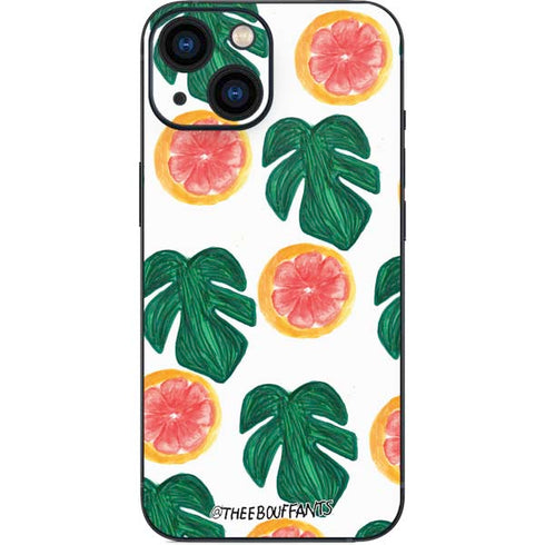 Bouffants and Broken Hearts Tropical Leaves and Citrus iPhone 13 Mini Skin