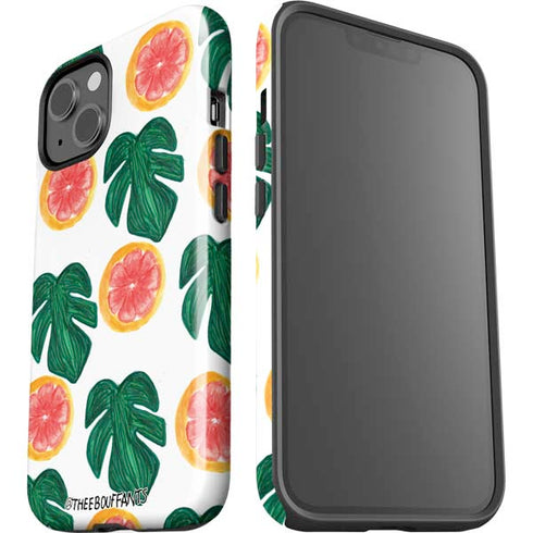 Bouffants and Broken Hearts Tropical Leaves and Citrus iPhone 14 Plus Impact Case