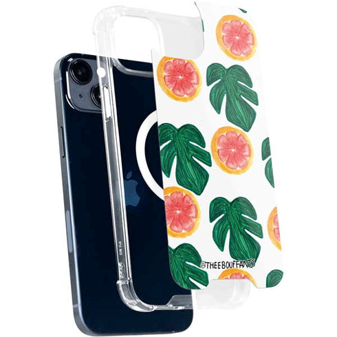 Bouffants and Broken Hearts Tropical Leaves and Citrus iPhone 15 Plus MagSafe Case
