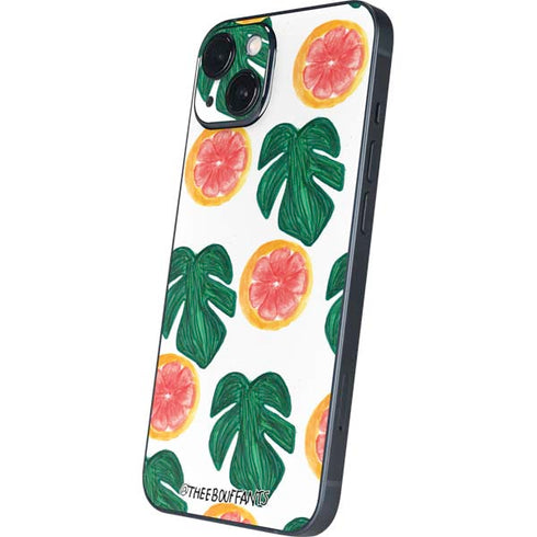 Bouffants and Broken Hearts Tropical Leaves and Citrus iPhone 14 Plus Skin