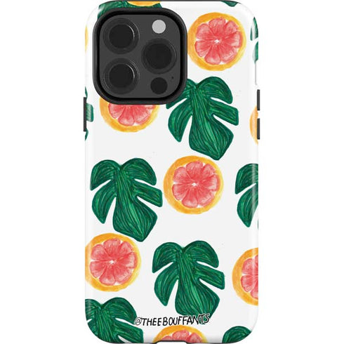 Bouffants and Broken Hearts Tropical Leaves and Citrus iPhone 15 Pro Impact Case