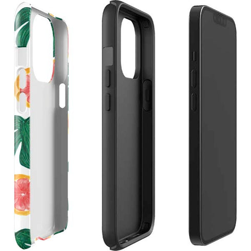 Bouffants and Broken Hearts Tropical Leaves and Citrus iPhone 14 Pro Impact Case