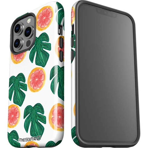 Bouffants and Broken Hearts Tropical Leaves and Citrus iPhone 15 Pro Impact Case