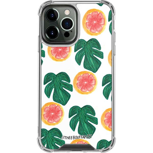 Bouffants and Broken Hearts Tropical Leaves and Citrus iPhone 15 Pro Max Clear Case