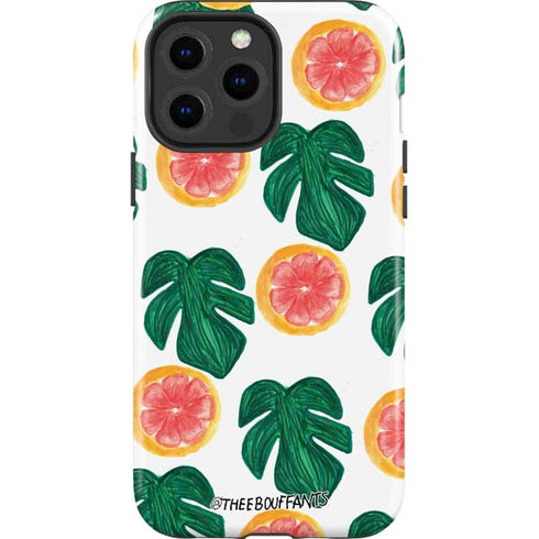 Bouffants and Broken Hearts Tropical Leaves and Citrus iPhone 15 Pro Max Impact Case