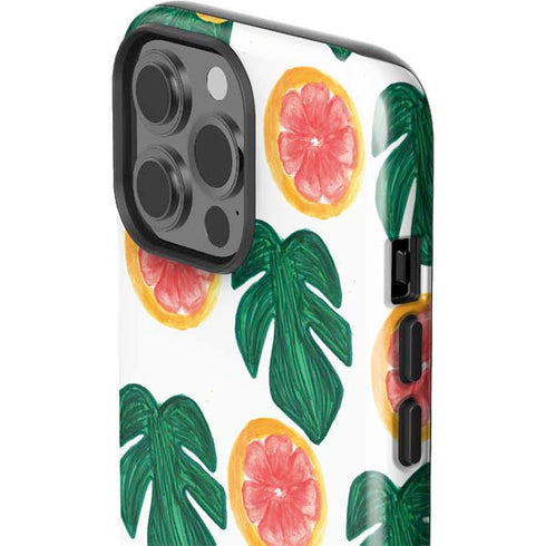 Bouffants and Broken Hearts Tropical Leaves and Citrus iPhone 15 Pro Max Impact Case