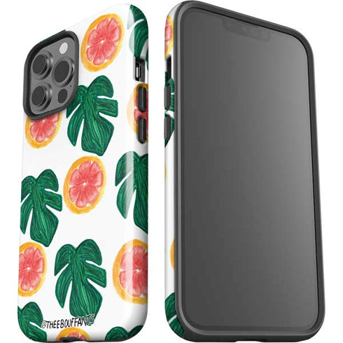 Bouffants and Broken Hearts Tropical Leaves and Citrus iPhone 15 Pro Max Impact Case
