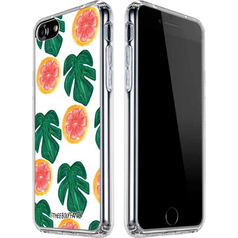 Bouffants and Broken Hearts Tropical Leaves and Citrus iPhone SE (2nd & 3rd Gen) Clear Case