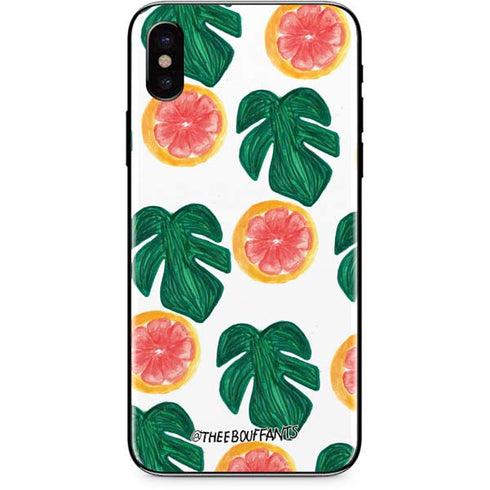 Bouffants and Broken Hearts Tropical Leaves and Citrus iPhone X Skin