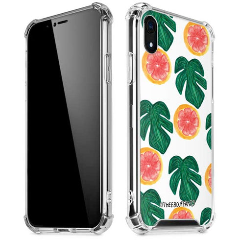 Bouffants and Broken Hearts Tropical Leaves and Citrus iPhone XR Clear Case