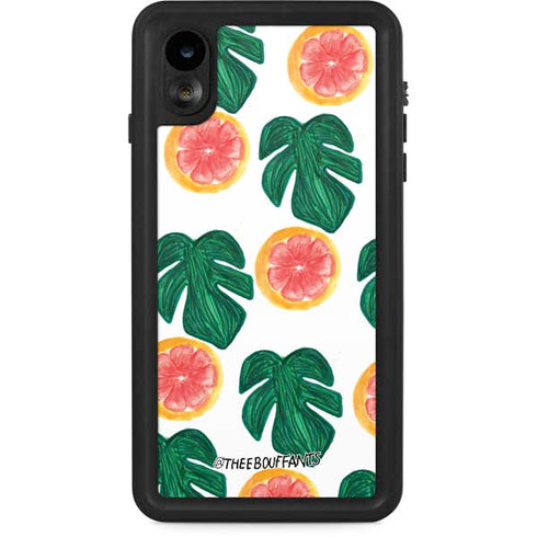 Bouffants and Broken Hearts Tropical Leaves and Citrus iPhone XR Waterproof Case