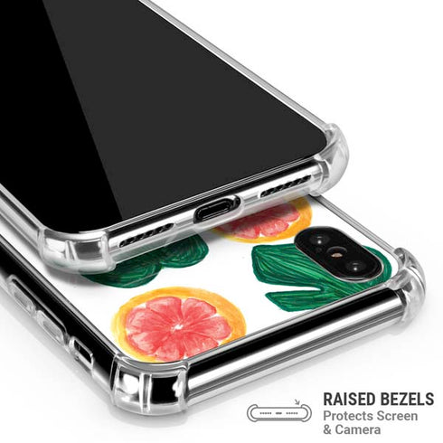 Bouffants and Broken Hearts Tropical Leaves and Citrus iPhone XS Max Clear Case