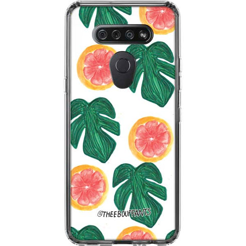 Bouffants and Broken Hearts Tropical Leaves and Citrus LG K51/Q51 Clear Case