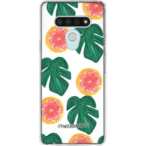 Bouffants and Broken Hearts Tropical Leaves and Citrus LG Stylo 6 Clear Case