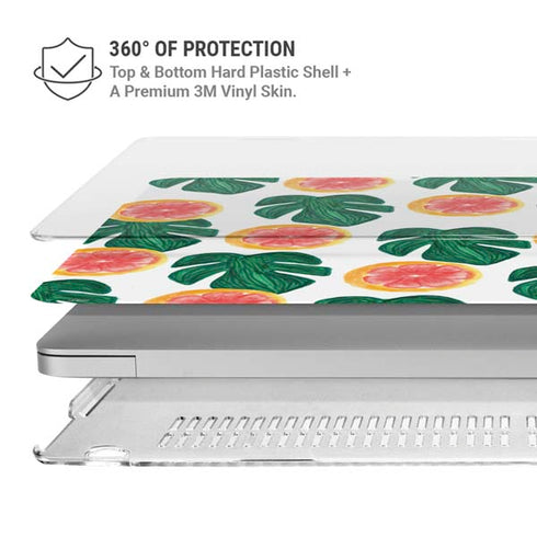 Bouffants and Broken Hearts Tropical Leaves and Citrus MacBook Pro 13in (2020) Case plus Skin