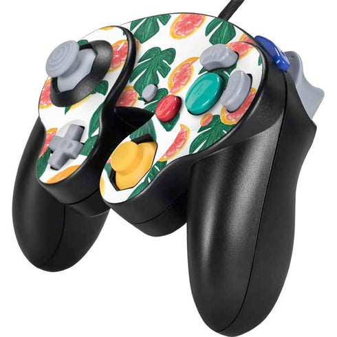 Bouffants and Broken Hearts Tropical Leaves and Citrus Nintendo GameCube Controller Skin
