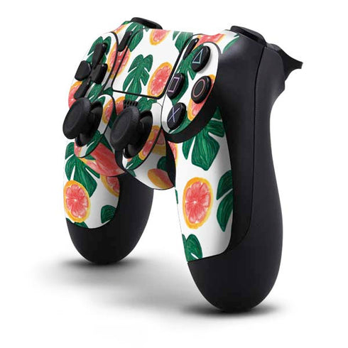 Bouffants and Broken Hearts Tropical Leaves and Citrus PS4 Controller Skin