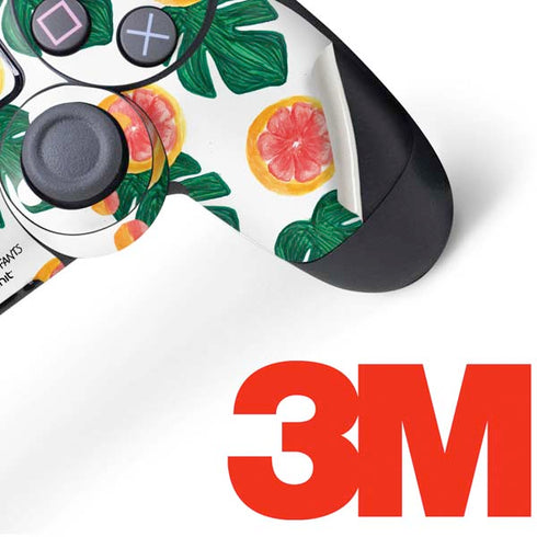 Bouffants and Broken Hearts Tropical Leaves and Citrus PS4 Controller Skin
