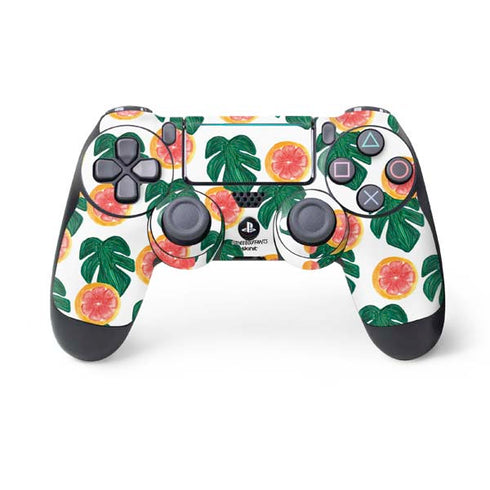 Bouffants and Broken Hearts Tropical Leaves and Citrus PS4 Pro/Slim Controller Skin