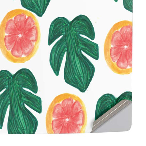 Bouffants and Broken Hearts Tropical Leaves and Citrus PS5 Slim Digital Edition Console Skin