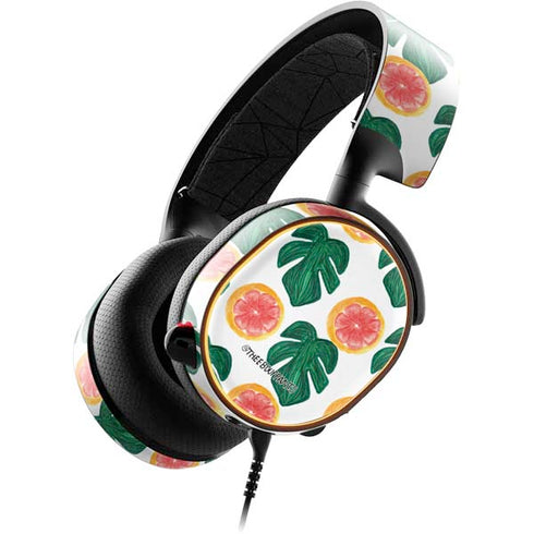 Bouffants and Broken Hearts Tropical Leaves and Citrus SteelSeries Arctis 5 Skin