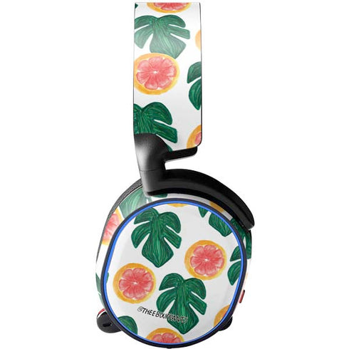 Bouffants and Broken Hearts Tropical Leaves and Citrus SteelSeries Arctis 5 Skin