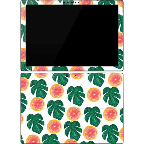 Bouffants and Broken Hearts Tropical Leaves and Citrus Surface Pro 7 Skin