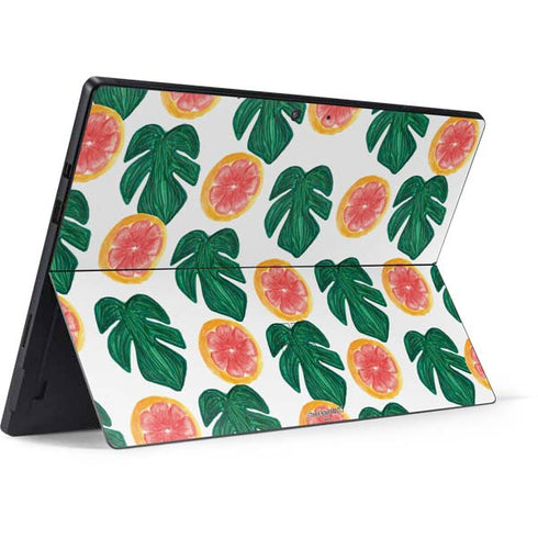 Bouffants and Broken Hearts Tropical Leaves and Citrus Surface Pro 7 Skin