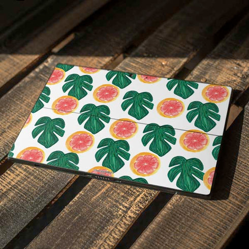 Bouffants and Broken Hearts Tropical Leaves and Citrus Surface Pro 7 Skin