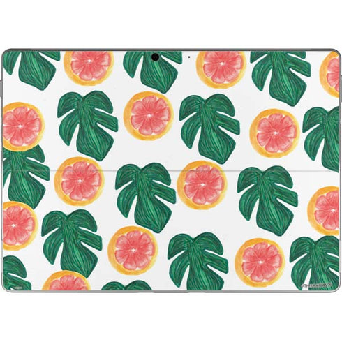 Bouffants and Broken Hearts Tropical Leaves and Citrus Surface Pro 8 Skin