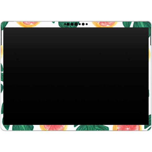 Bouffants and Broken Hearts Tropical Leaves and Citrus Surface Pro 8 Skin