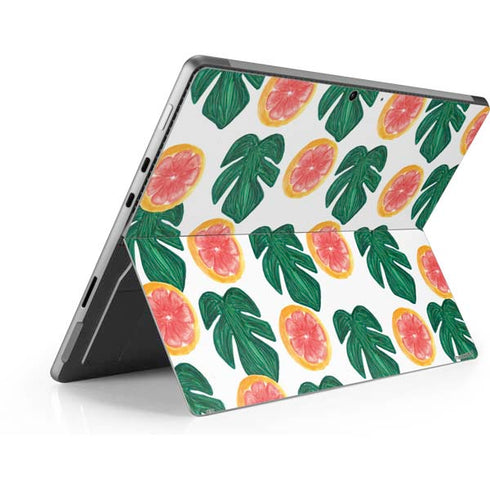 Bouffants and Broken Hearts Tropical Leaves and Citrus Surface Pro 8 Skin