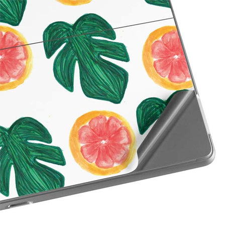 Bouffants and Broken Hearts Tropical Leaves and Citrus Surface Pro 8 Skin