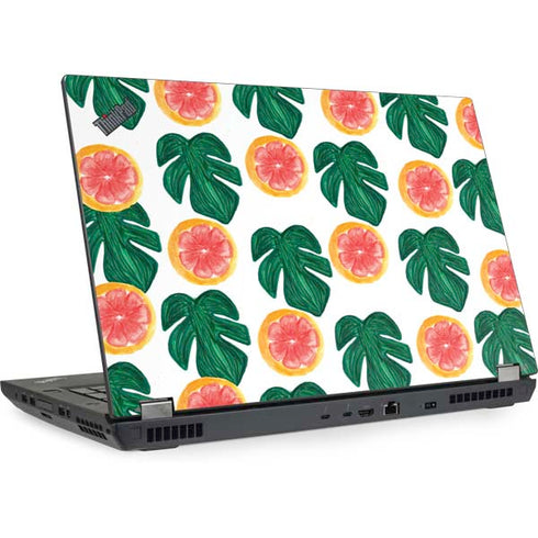 Bouffants and Broken Hearts Tropical Leaves and Citrus Lenovo ThinkPad Skin