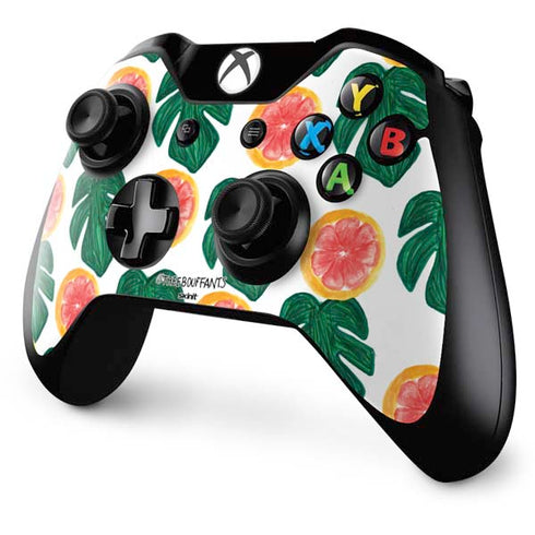 Bouffants and Broken Hearts Tropical Leaves and Citrus Xbox One Controller Skin
