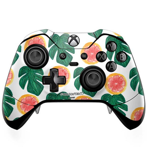 Bouffants and Broken Hearts Tropical Leaves and Citrus Xbox One Elite Controller Skin