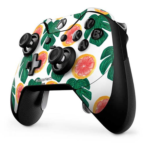 Bouffants and Broken Hearts Tropical Leaves and Citrus Xbox One Elite Controller Skin