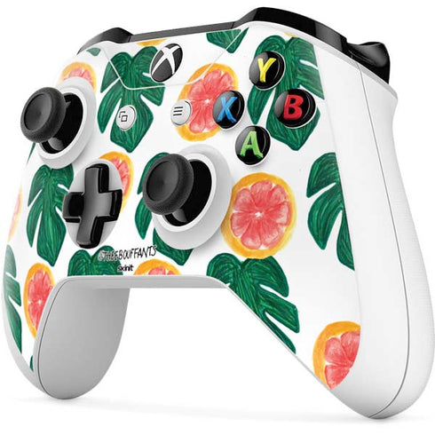 Bouffants and Broken Hearts Tropical Leaves and Citrus Xbox One S All-Digital Edition Bundle Skin