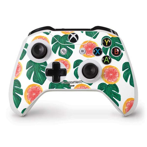 Bouffants and Broken Hearts Tropical Leaves and Citrus Xbox One S Controller Skin