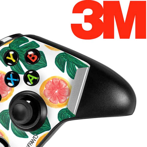 Bouffants and Broken Hearts Tropical Leaves and Citrus Xbox One X Controller Skin