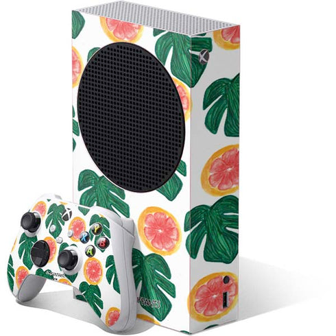 Bouffants and Broken Hearts Tropical Leaves and Citrus Xbox Series S Skins
