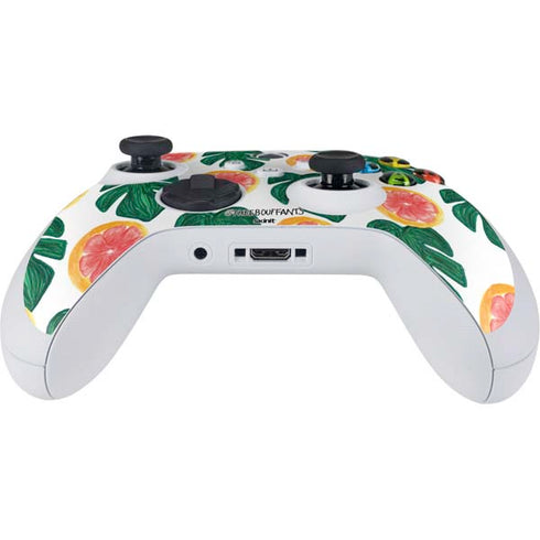 Bouffants and Broken Hearts Tropical Leaves and Citrus Xbox Series S Controller Skin