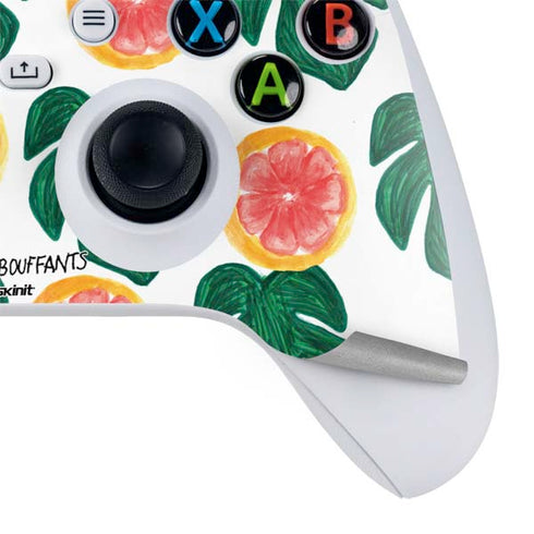 Bouffants and Broken Hearts Tropical Leaves and Citrus Xbox Series S Controller Skin