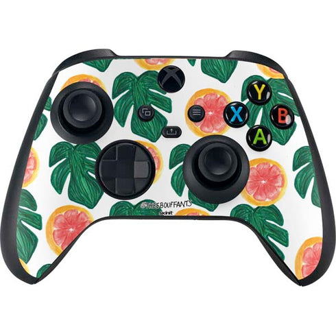 Bouffants and Broken Hearts Tropical Leaves and Citrus Xbox Series X Controller Skin