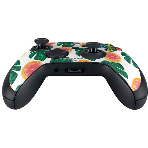 Bouffants and Broken Hearts Tropical Leaves and Citrus Xbox Series X Controller Skin