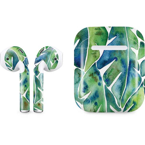 Cat Coq Tropical Leaves Apple AirPods Skin