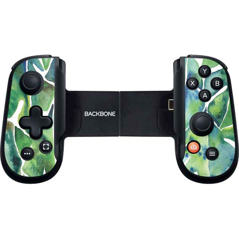 Tropical Leaves by Cat Coq Backbone One for iPhone Game Controller Skin